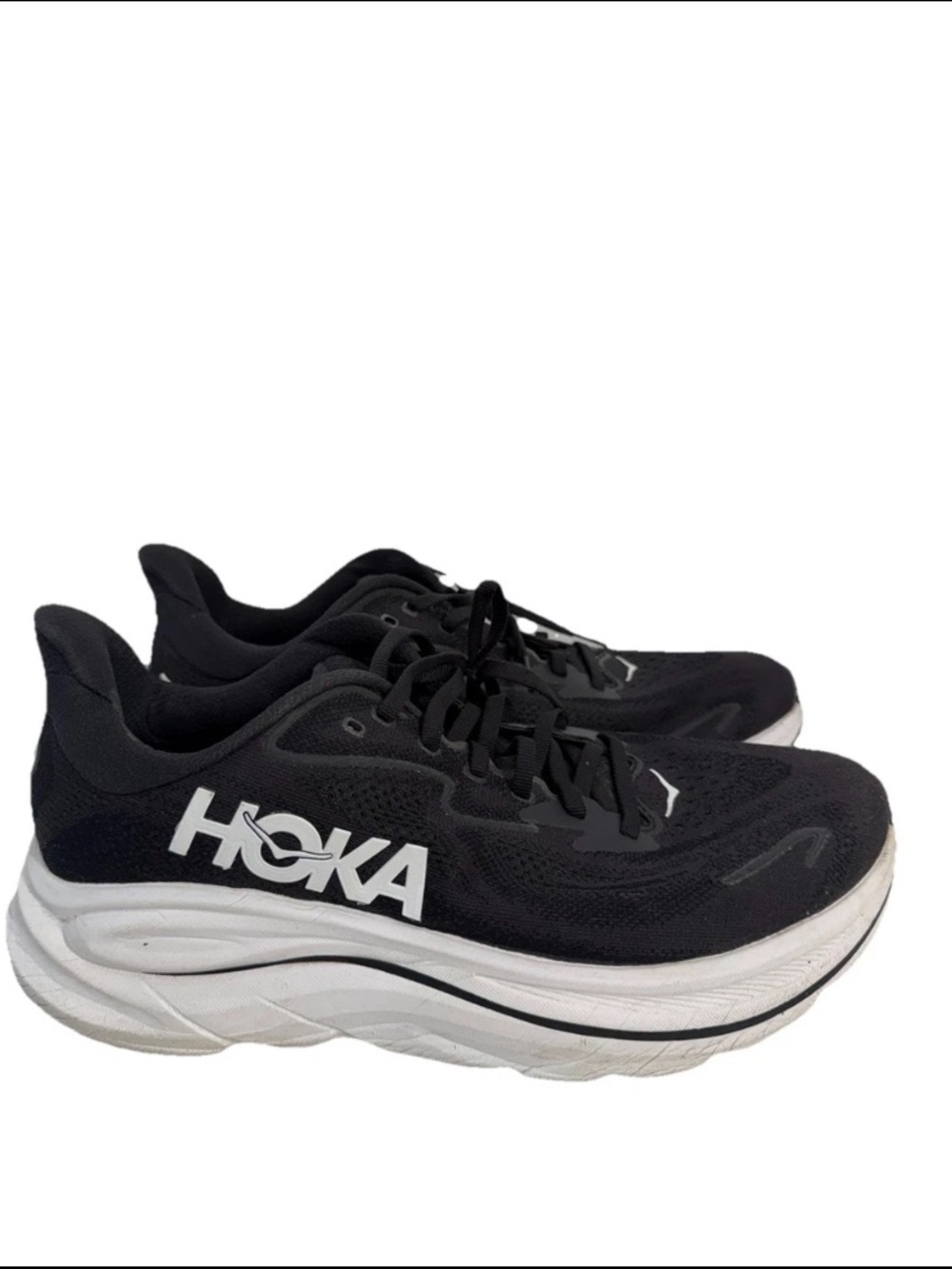 Hoka One One Clifton 10 Men’s Running Shoes Size 9.5 D Black